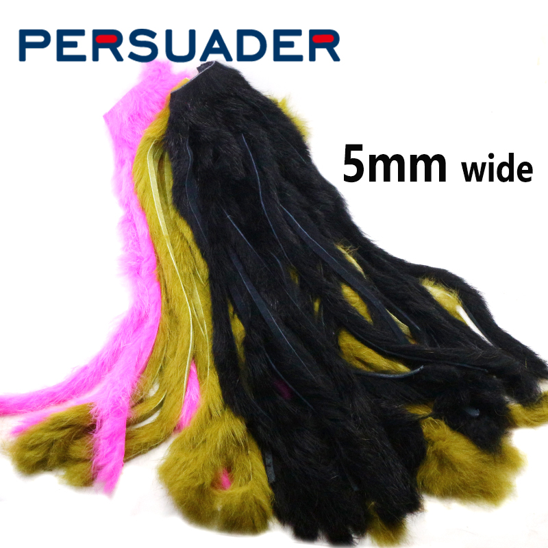 Fishing Lure Popper - Persuader 1/2 本物のウサギの毛皮 スタンダードカット 5mm ウサギの毛皮ストリップ