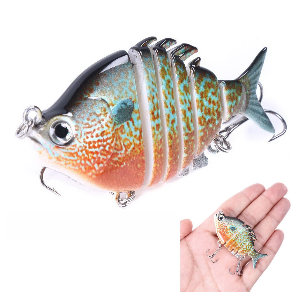 Fishing Lure Popper - 63 ミリメートル 9.3 グラムリアルなティラピアスイムベイト釣りルアーハード餌ルアートレブルフック​​付き多関節ルアー低音釣具