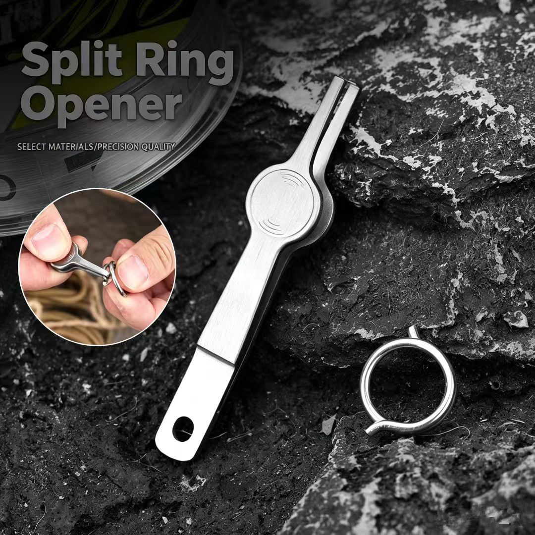 Fishing Lure Accessories - スプリットリングオープナー釣り道具、ステンレス製ルアースプリットリングプライヤー、釣り人向け釣りアクセサリー