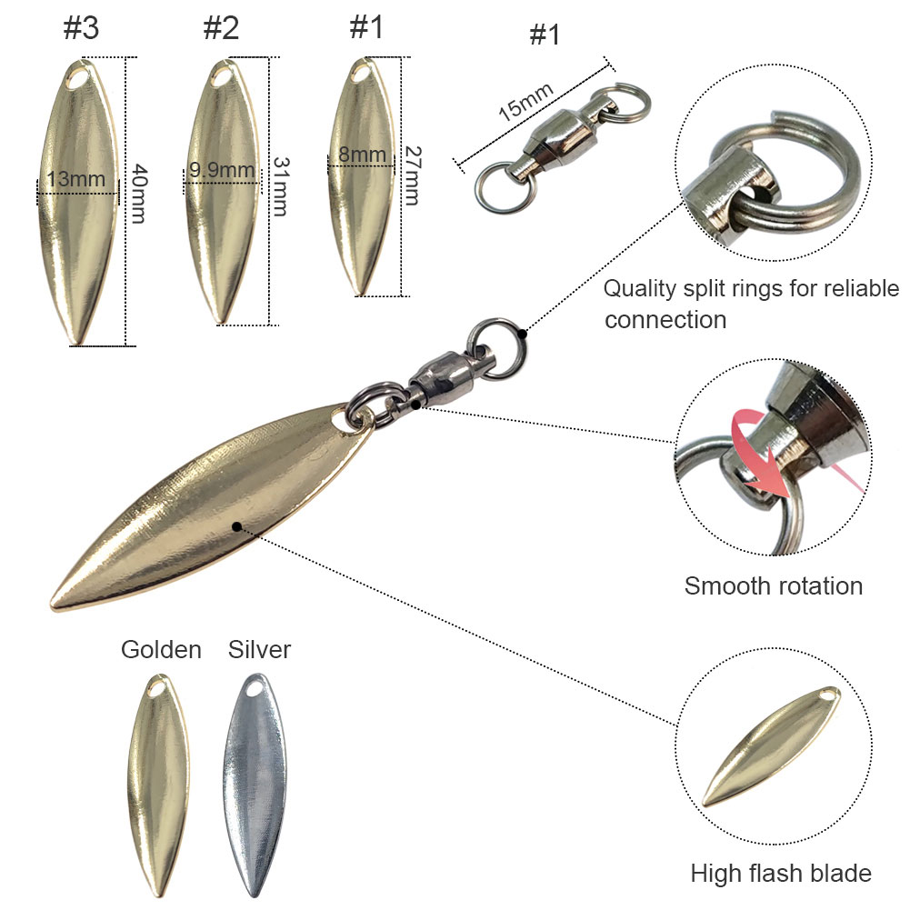 ウォレットベイト,スピナーベイト,ウォブラー,スイベルベイト - Fishing Lure Blade Bait のレビューと価格