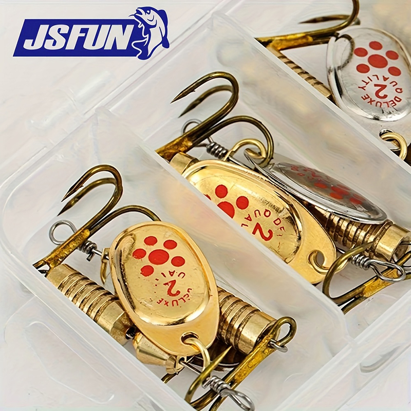 JSFUN 10個入りスピナールアーセット 回転ブレード付き - Fishing Lure Blade Bait のレビューと価格