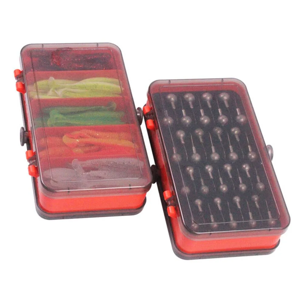 ポータブル両面分割餌箱クランクジグヘッドフックセット釣りジグ - Fishing Lure Soft Plastic のレビューと価格
