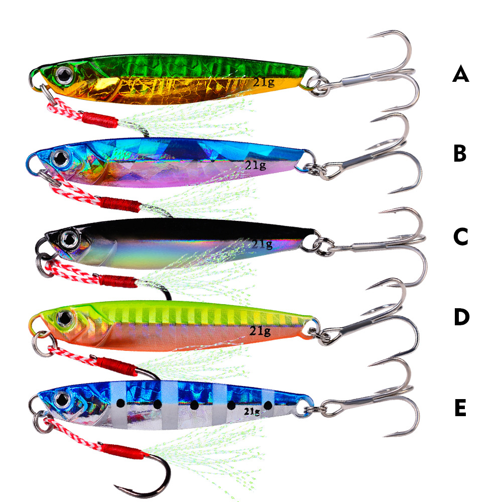 PROBEROS 5個入りメタルジグフィッシングルアーセット - Fishing Lure Spoon のレビューと価格