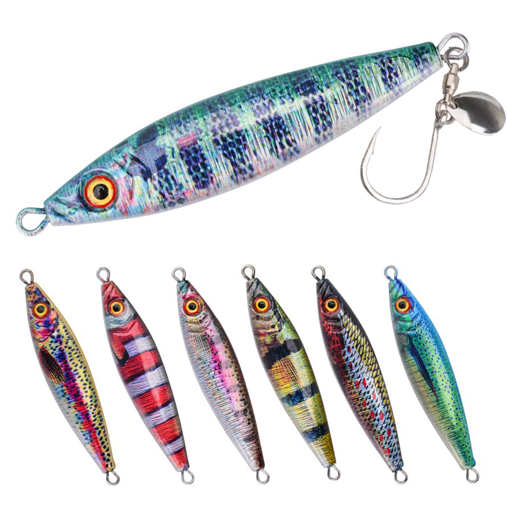 メタルジグ ルアー スピニングブレード付き 海水スロージギン - Fishing Lure Blade Bait のレビューと価格